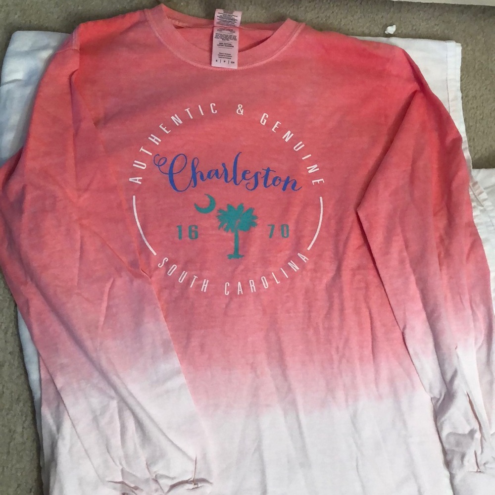ombré charleston long sleeve tee